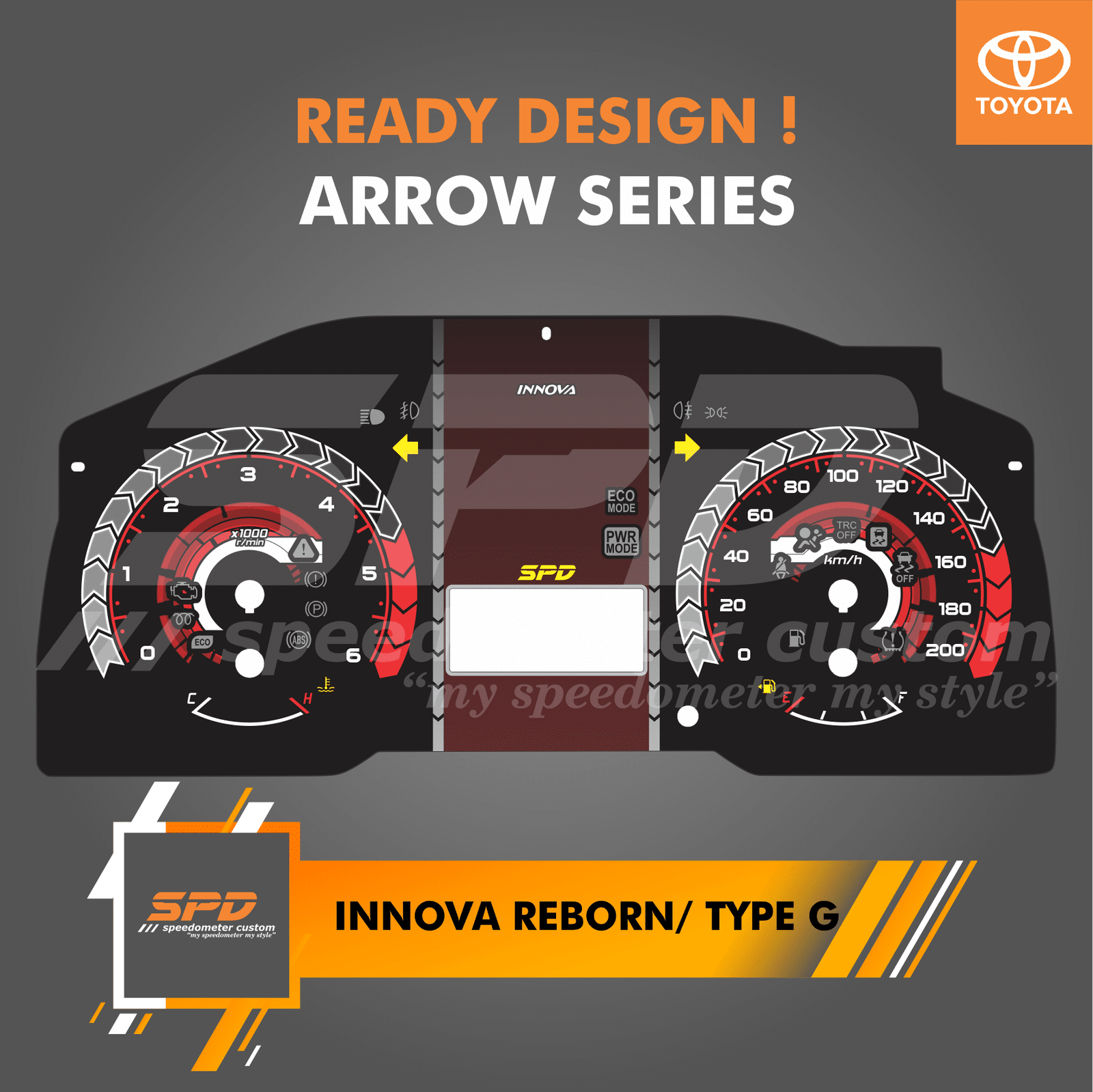 Panel Speedometer Custom Toyota Innova Reborn Spd Speedometer